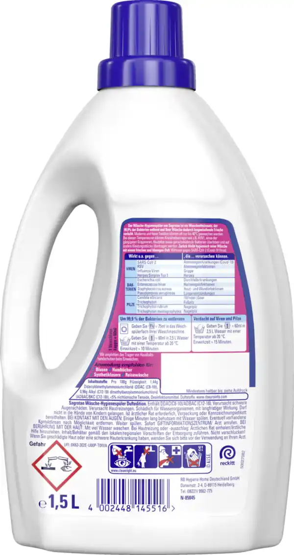 Bild 2 von Sagrotan Wäsche-Hygienespüler Desinfektion Duftedition, 20 WL