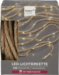 RUBIN LICHT LED-Lichterkette Sisal