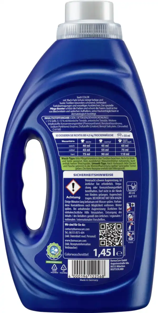 Bild 2 von burti Colorwaschmittel Flüssig 26 WL