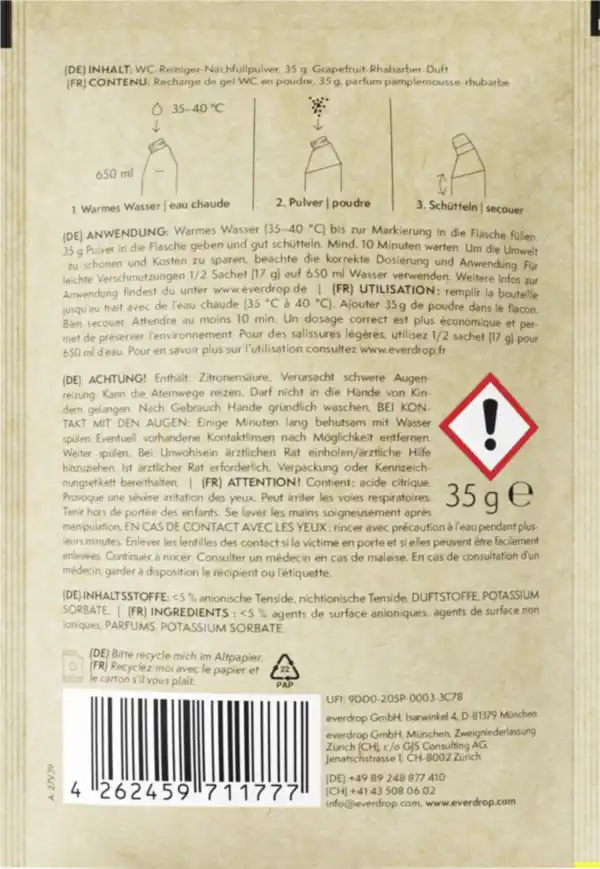 Bild 2 von everdrop WC Reiniger Nachfüller, 23 g