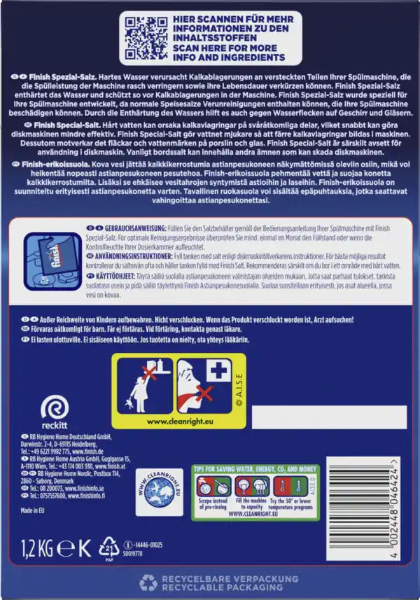 Bild 2 von Finish Spezial Salz, 1,2 kg