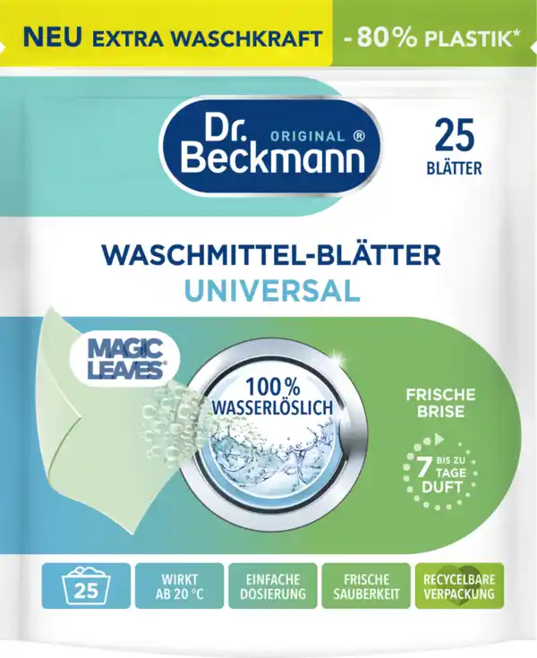 Bild 1 von Dr. Beckmann Universal Magic Leaves Waschmittel-Blätter 25 WL