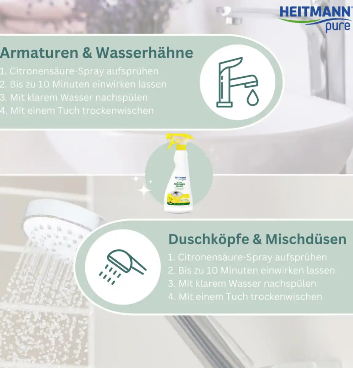Bild 3 von Heitmann pure Reine Citronensäure Spray, 500 ml