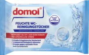 domol Feuchte WC-Reinigungstücher