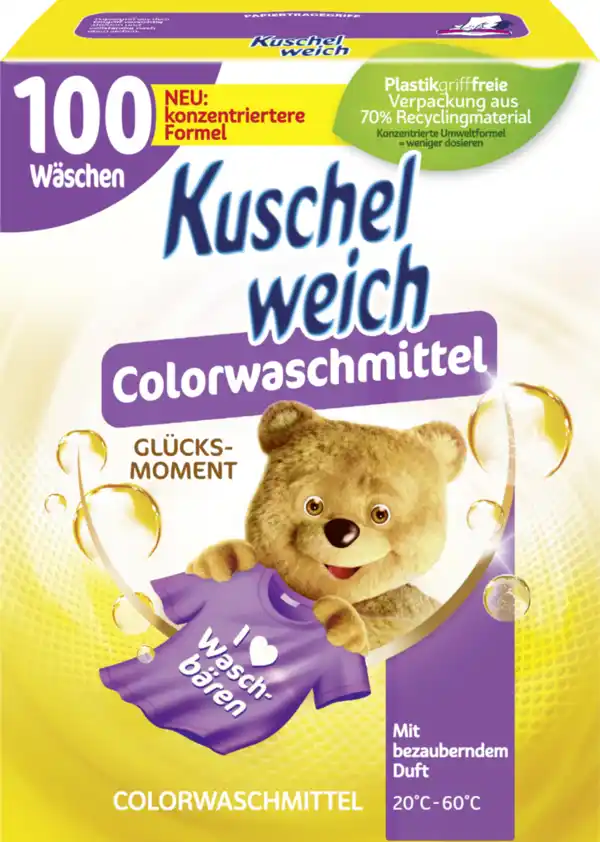 Bild 1 von Kuschelweich Colorwaschmittel Pulver Glücksmoment 100 WL