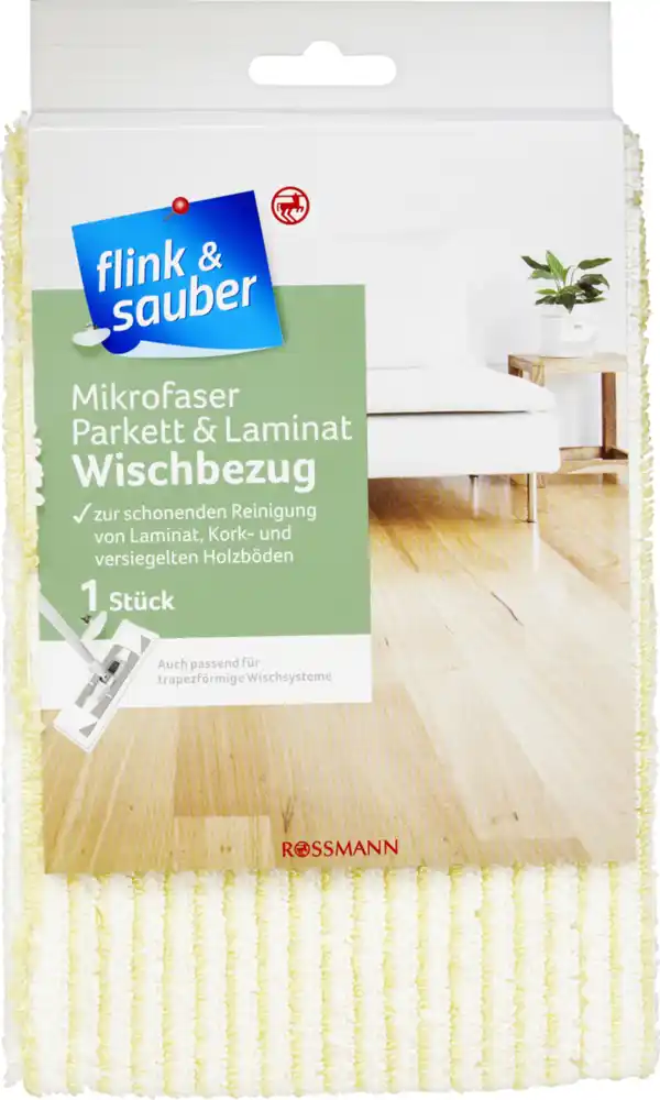 Bild 1 von flink & sauber Mikrofaser Parkett & Laminat Wischbezug