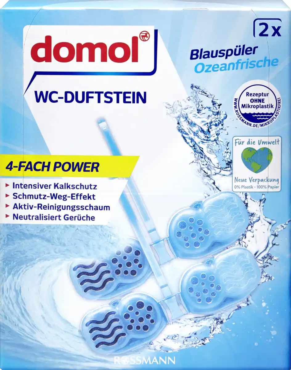 Bild 1 von domol WC-Duftstein Blauspüler Ozeanfrische, 96 g