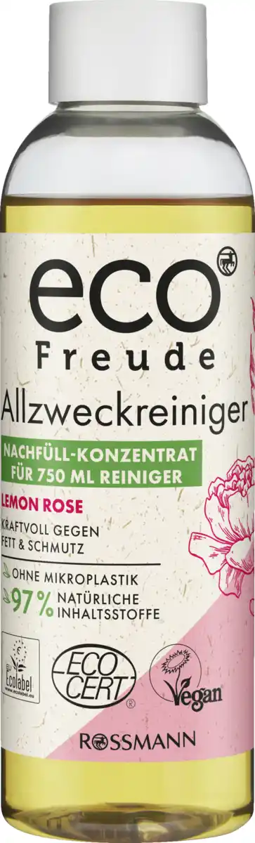 Bild 1 von eco Freude Allzweckreiniger Nachfüll-Konzentrat Lemon Rose, 140 ml