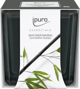 ipuro Essentials black bamboo Duftkerze, 125 g