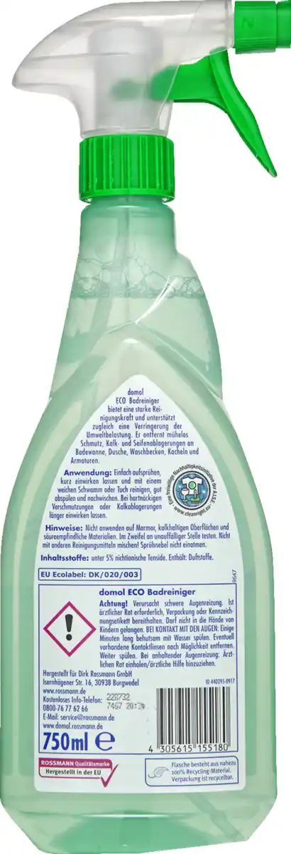 Bild 2 von domol eco eco Badreiniger, 750 ml