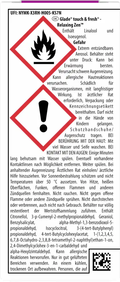 Bild 2 von Glade Touch & Fresh Minispray Nachfüller Relaxing Zen, 10 ml