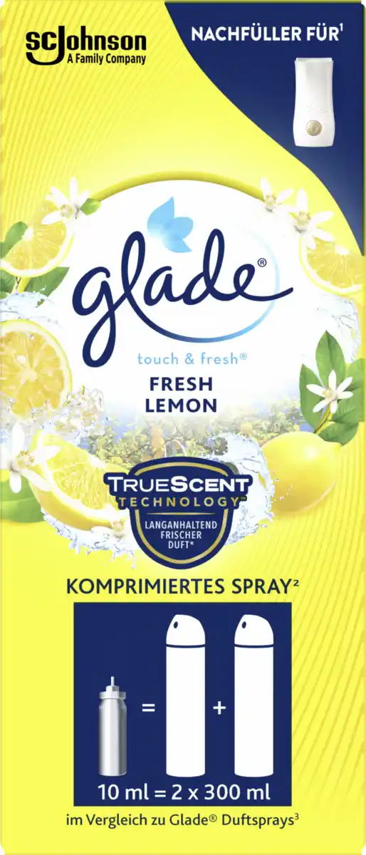Bild 1 von Glade Touch & Fresh Minispray Nachfüller Fresh Lemon, 10 ml