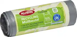 RUBIN Recycling Müllbeutel mit Tragegriff 50 l