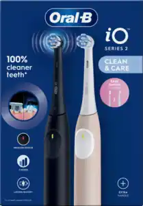 Oral-B 2er Set Elektrische Zahnbürste iO Series Night Black & Calm Pink