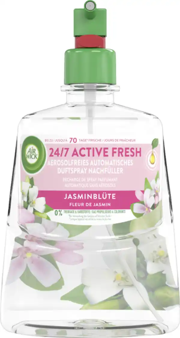 Bild 1 von Air Wick 24/7 Active Fresh Aerosolfreies Automatisches Duftspray Nachfüller Jasminblüte, 228 ml