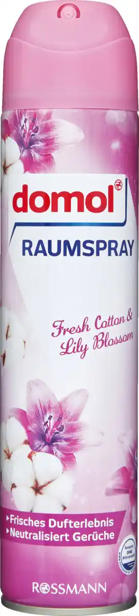Bild 1 von domol Raumspray Fresh Cotton & Lily Blossom, 300 ml
