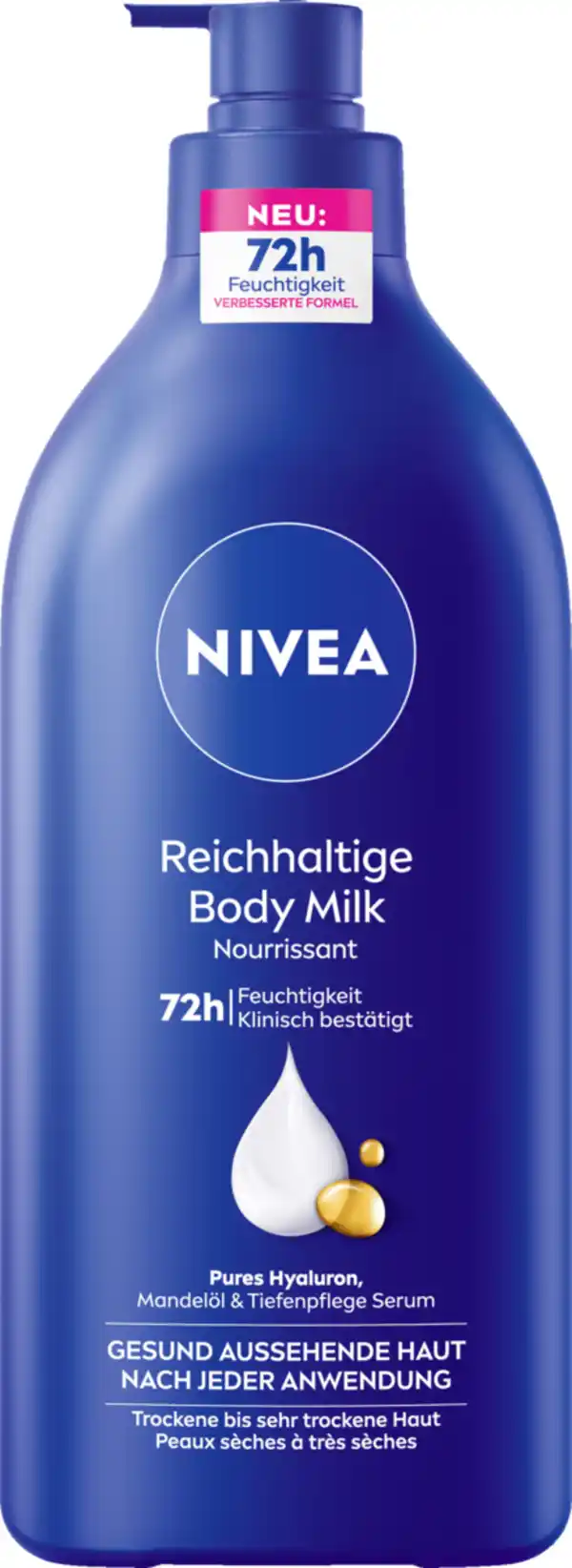 Bild 1 von NIVEA Reichhaltige Body Milk Pump Spender, 625 ml