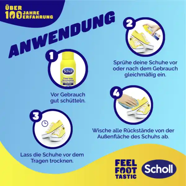 Bild 2 von Scholl Fresh Step Geruchsstopp Schuh Deo, 150 ml