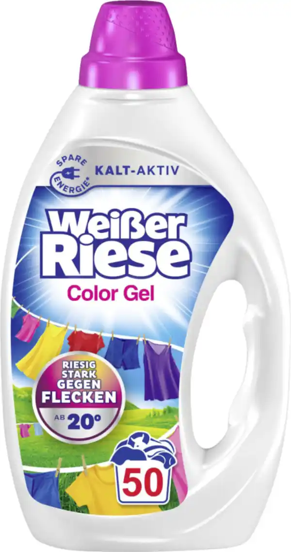 Bild 1 von Weißer Riese Colorwaschmittel Gel 50 WL