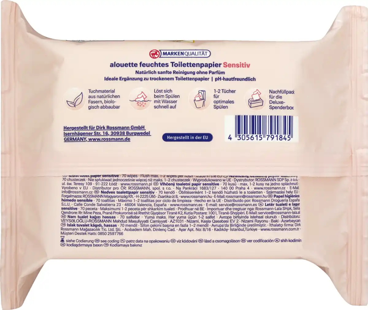 Bild 2 von alouette Classic feuchte Toilettentücher Sensitiv