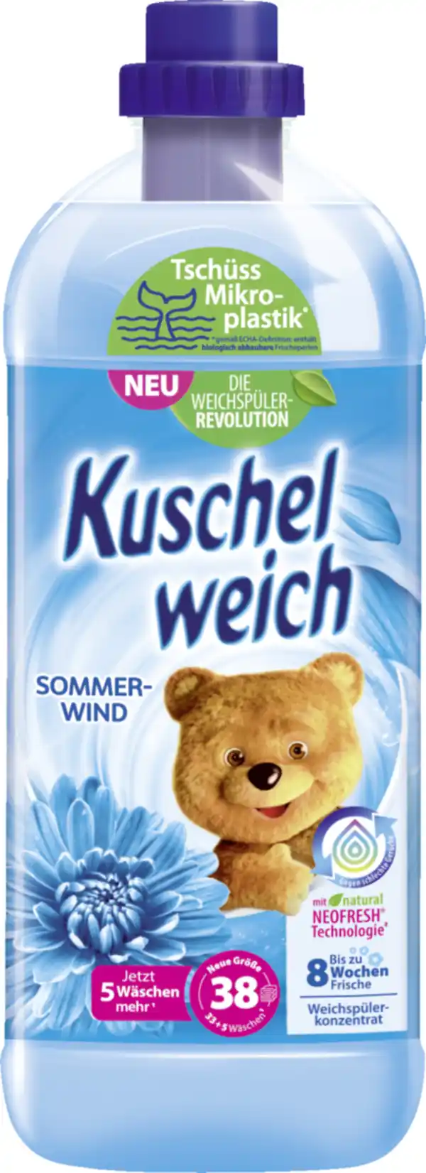 Bild 1 von Kuschelweich Sommerwind Weichspülerkonzentrat 38 WL