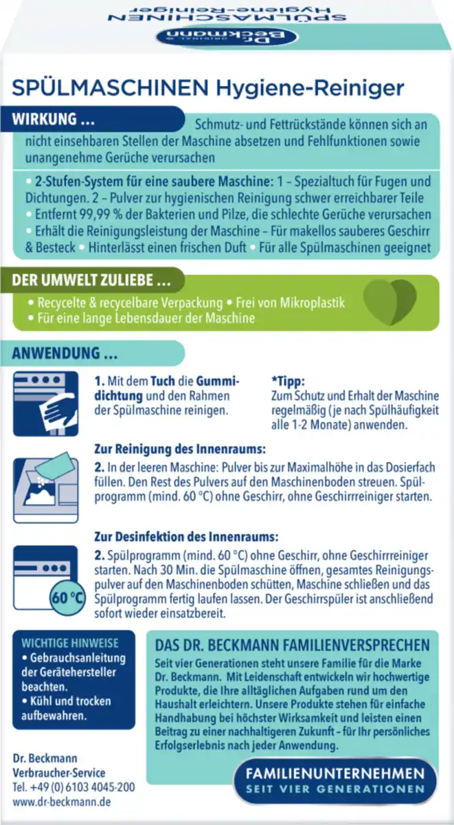 Bild 4 von Dr. Beckmann Spülmaschinen Hygiene-Reiniger, 75 g