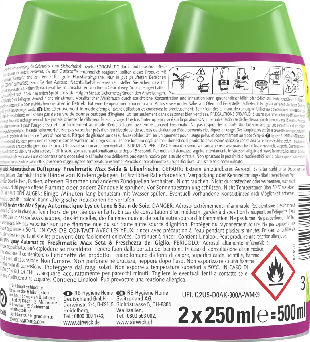Bild 4 von Air Wick Freshmatic Max Nachfüller Duopack Seide & Lilienfrische, 500 ml