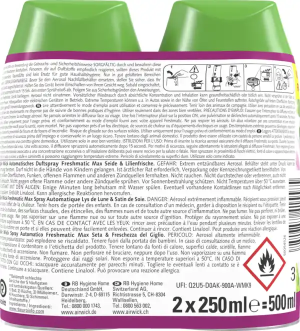 Bild 4 von Air Wick Freshmatic Max Nachfüller Duopack Seide & Lilienfrische, 500 ml