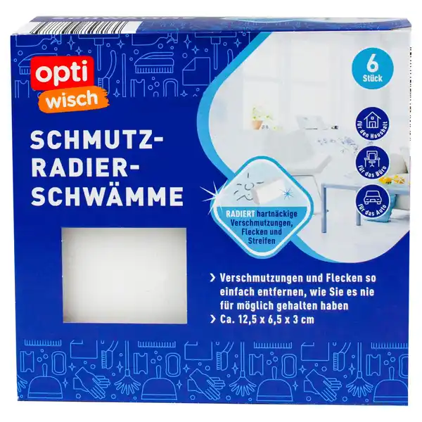 Bild 1 von OPTIWISCH Radierschwamm, 6er-Pack