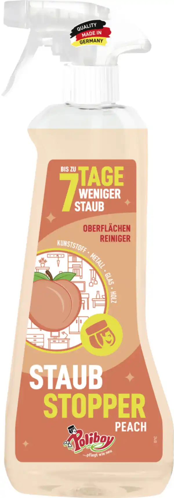 Bild 1 von Poliboy Staubstopper Oberflächenreiniger Peach, 500 ml