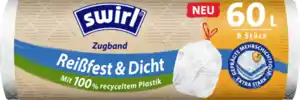 Swirl Müllbeutel mit Zugband 60 L