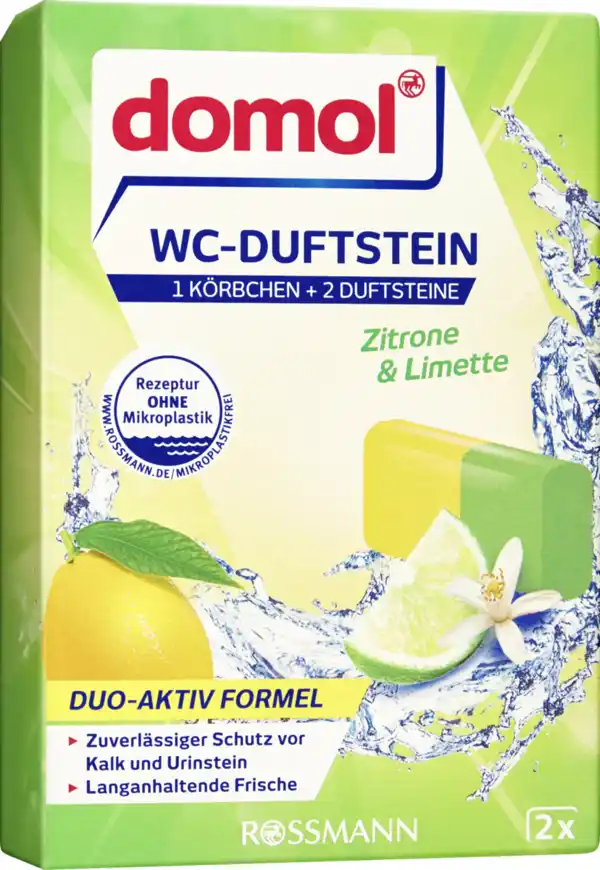 Bild 1 von domol WC-Duftstein Zitrone & Limette, 80 g