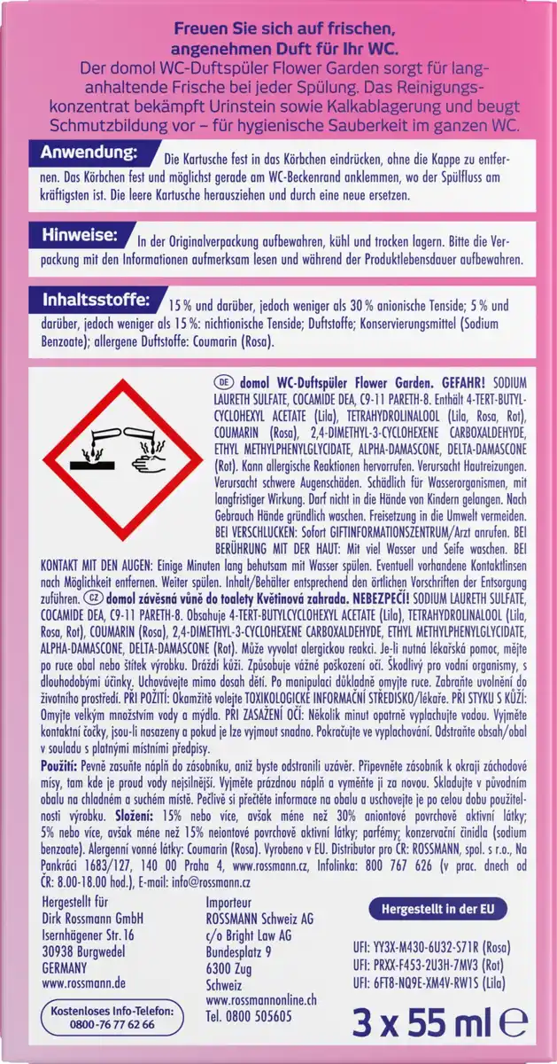 Bild 3 von domol WC-Duftspüler Flower Garden, 165 ml