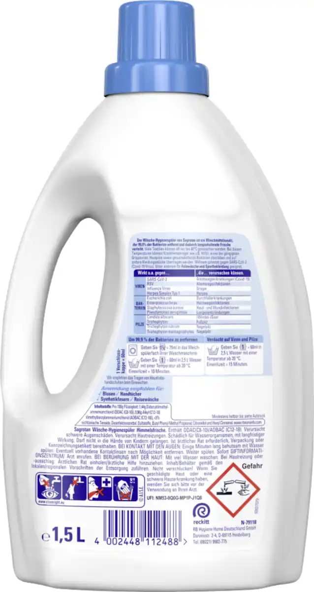 Bild 2 von Sagrotan Wäsche-Hygienespüler Desinfektion Himmelsfrische 20 WL