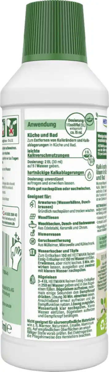 Bild 4 von Heitmann pure Reiner Essig-Entkalker, 500 ml