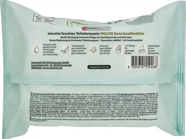Bild 2 von alouette feuchte Toilettentücher Kamille Deluxe
