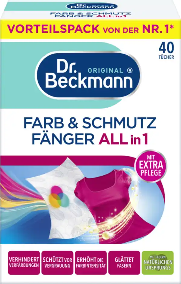 Bild 1 von Dr. Beckmann Farb- & Schmutzfänger ALL in 1 Tücher