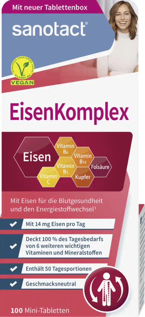 Bild 1 von sanotact® Eisen Komplex Mini-Tabletten, 15 g