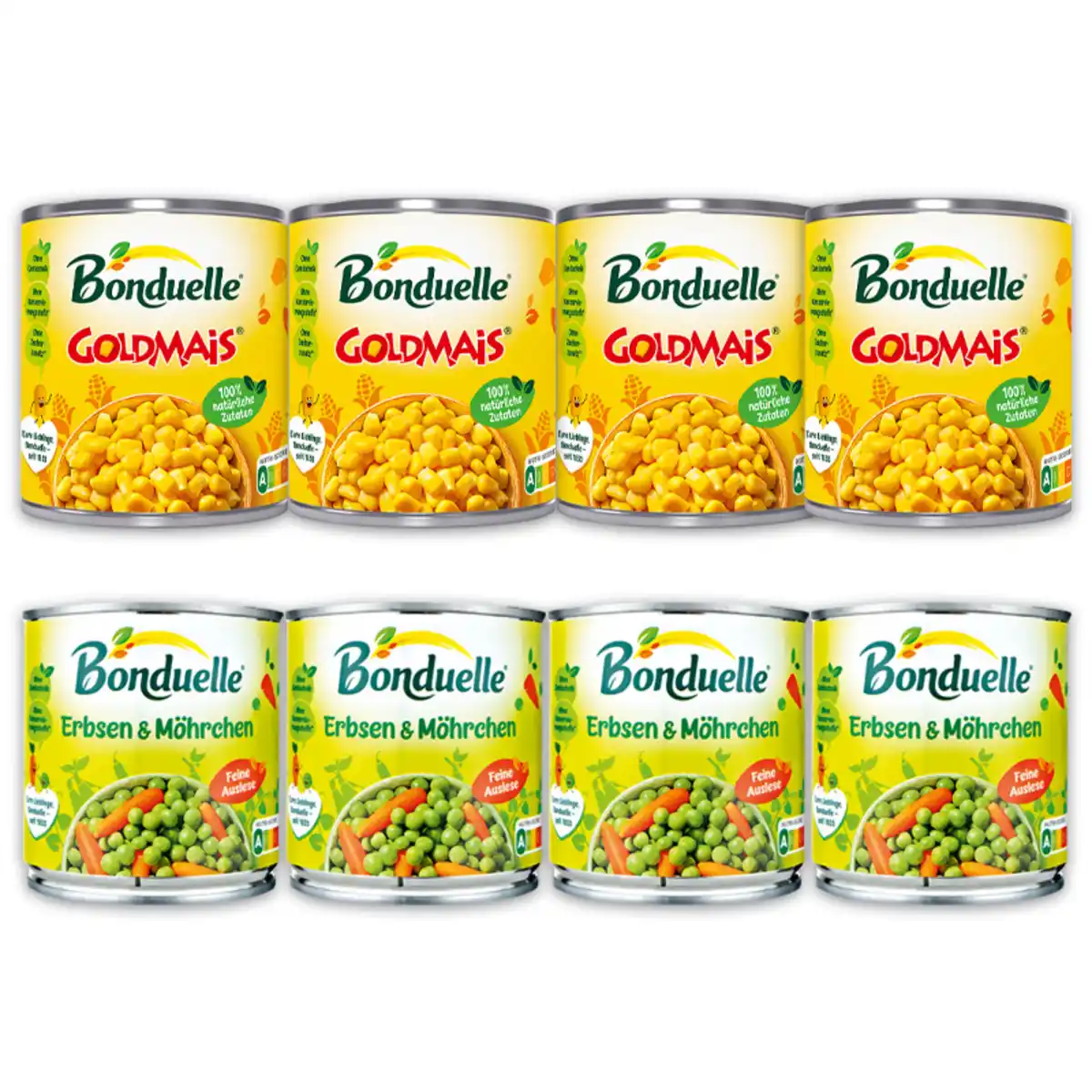 Bild 1 von Bonduelle Erbsen & Möhrchen / Goldmais / Kichererbsen