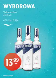 WYBOROWA Vodka aus Polen 37,5 % Vol.