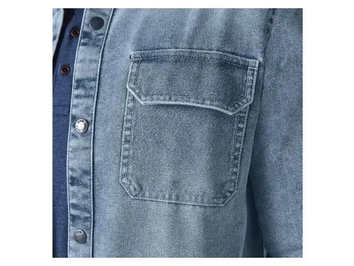 Bild 4 von LIVERGY® Herren Jeanshemd, mit leichtem Washed-Effekt