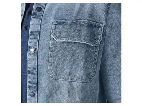 Bild 4 von LIVERGY® Herren Jeanshemd, mit leichtem Washed-Effekt