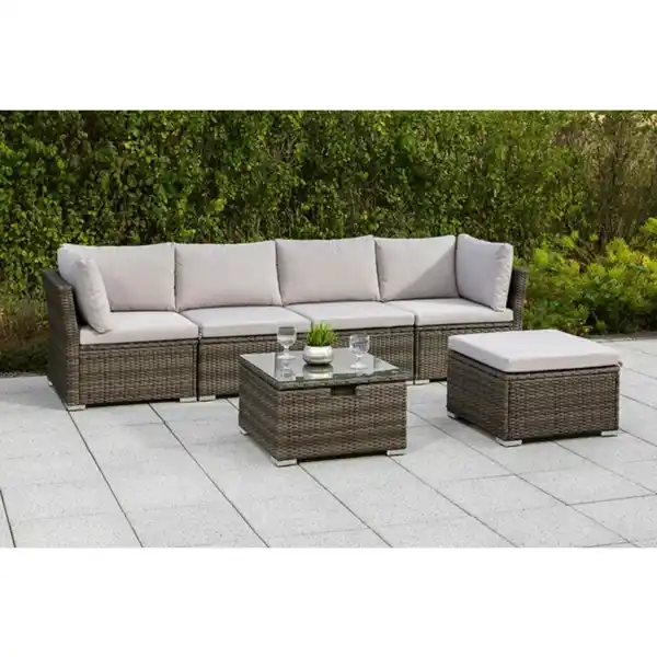 Bild 2 von MERXX Sitzecke »Malaga«, 5 Sitzplätze, Kunststoff, inkl. Auflagen