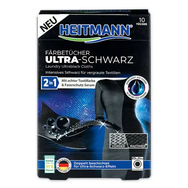Bild 2 von Heitmann Färbetücher Ultra-Schwarz / Wäsche-Weiß Tücher