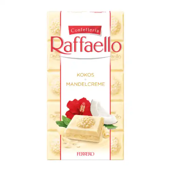 Bild 1 von FERRERO Raffaello Tafelschokolade Kokos & Mandelcreme 90g