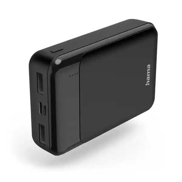 Bild 1 von Hama Power Pack Eco Power 10 USB-A 2 Ausgänge 10.000 mAh Schwarz