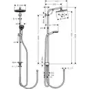 Bild 2 von Hansgrohe Duschsystem Crometta S Showerpipe 240 EcoSmart Chrom/Weiß m. Umsteller