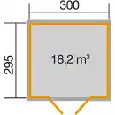 Bild 2 von Weka Holz-Gartenhaus Ravenna D Natur BxT: 300 cm x 295 cm