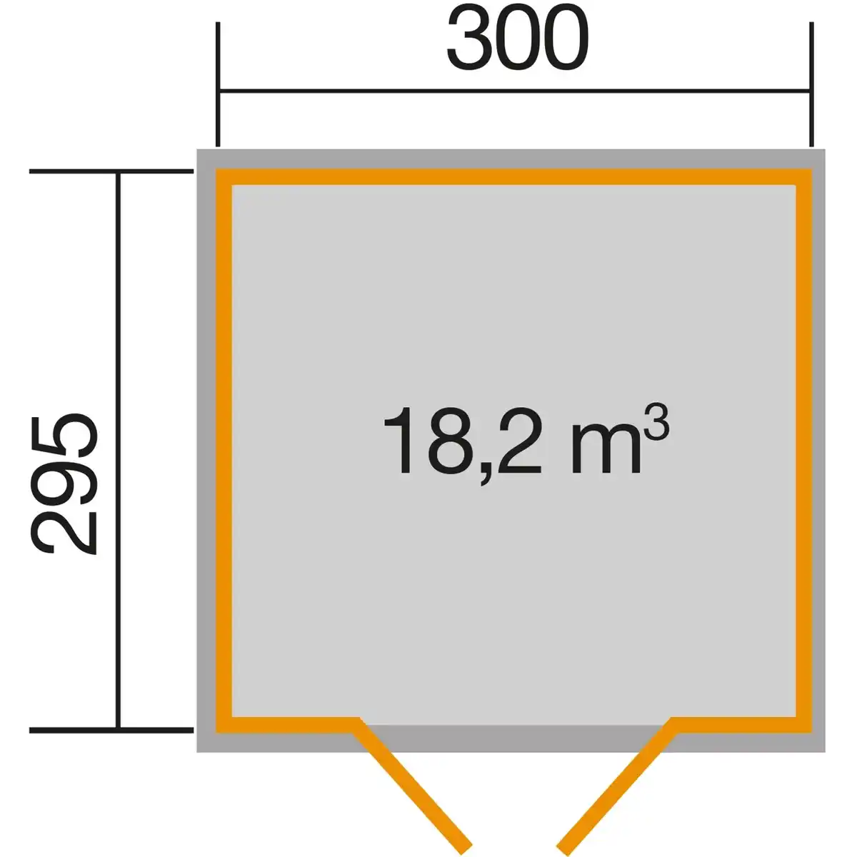 Bild 2 von Weka Holz-Gartenhaus Ravenna D Natur BxT: 300 cm x 295 cm