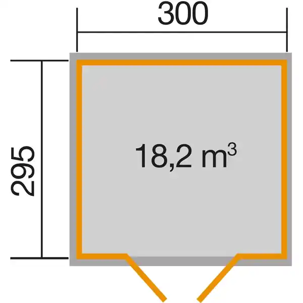 Bild 2 von Weka Holz-Gartenhaus Ravenna D Natur BxT: 300 cm x 295 cm